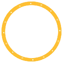 Yellow Ring - simple design - High Resolution PNG