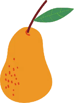 Pear - leaf - yellow - PNG