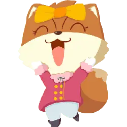 Fox in Pink Coat - fox - Transparent Layer PNG