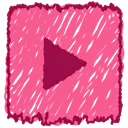 Play Button - video - pink - Free PNG