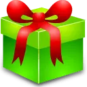 Gift Box - box - green - PNG