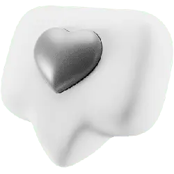 Heart-shaped Ornament - silver - Free PNG
