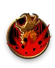 Flaming Dragon Badge - pattern - PNG