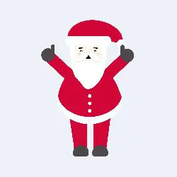 Santa Claus - gift - thumbs up - Transparent Background PNG
