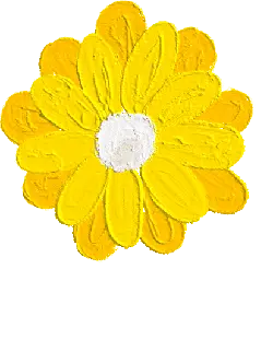 Yellow Flower - painting - decoration - Transparent Background PNG
