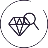 Diamond Magnifying Glass - magnifying glass - Transparent Layer PNG