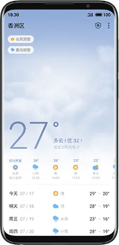 Smartphone Weather App - temperature - Lossless PNG