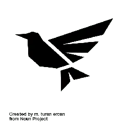 Geometric Bird - minimalist - High Resolution PNG