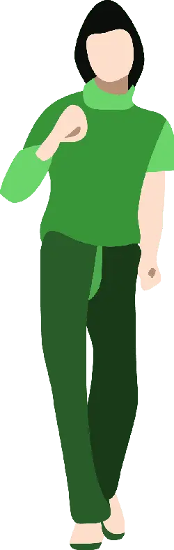 Person in Green Clothing - simple - Free Download PNG