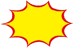 Explosion Shape Pattern - red - High Resolution PNG