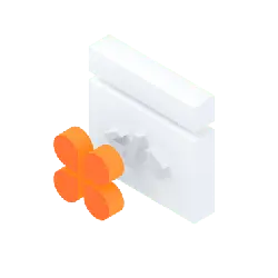 White Folder with Orange Icon - icon - No Watermark PNG