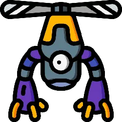Mechanical Spider - blue - PNG Images