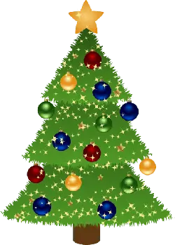 Christmas Tree - presents - Transparent Background PNG