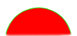 Semicircle - green - High Resolution PNG