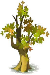Autumn Tree - cartoon - PNG