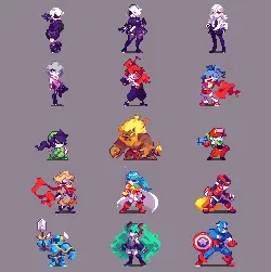 Pixel Heroes - action - PNG Images