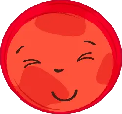 Red Cheeked Cartoon Character - red - Free Download PNG