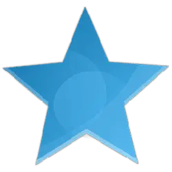 Blue Star - geometric shape - No Background PNG