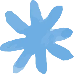 Blue Snowflake - graphic design - High Resolution PNG