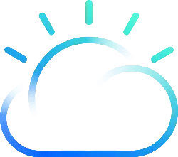 Cloud and Sun - logo - Transparent Background PNG