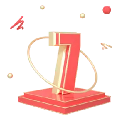 Number 7 - red - design - PNG