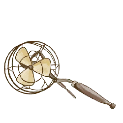 Vintage Electric Fan - handle - Transparent Layer PNG