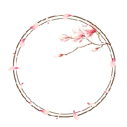 Pink Flower Wreath - pink - flower - High Resolution PNG