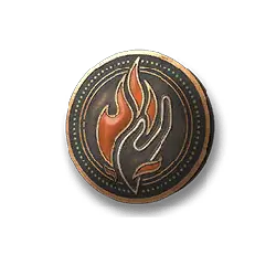 Flame Hand Badge - logo - Transparent Layer PNG