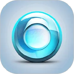 Blue Glass Ball - simple - Free Download PNG