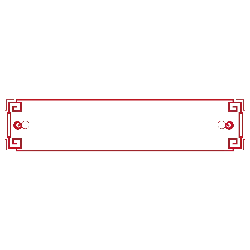 Red Border Pattern - minimalist - line art - PNG