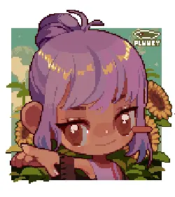 Purple Hair Girl - pixel art - PNG Images
