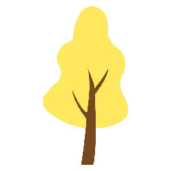 Yellow Tree - nature - No Background PNG