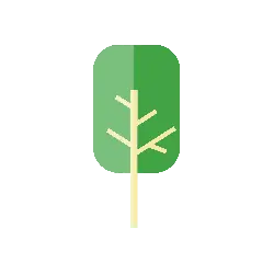 Minimalist Tree Icon - nature - No Background PNG