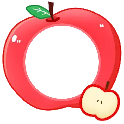 Apple Shaped Frame - frame - High Resolution PNG