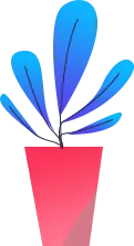 Blue Plant Pot - colorful - Lossless PNG