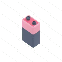 Battery - pink - Transparent Background PNG