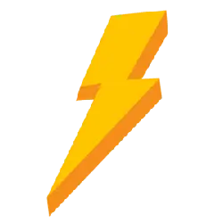 Lightning Bolt Symbol - yellow - icon - High Resolution PNG