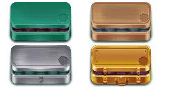 Treasure Chest - green - gold - Free Download PNG