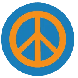 Peace Symbol - logo - blue - Free Download PNG
