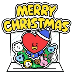 Merry Christmas Heart Character - heart shape - Transparent Layer PNG