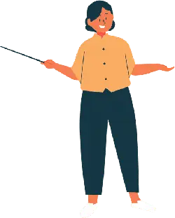 Woman in Yellow Top and Blue Pants - person - Free PNG