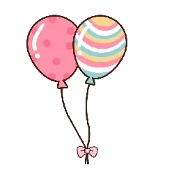 Colorful Balloons - party - cartoon - Free PNG