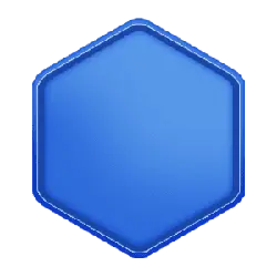 Blue Hexagon - Free Download PNG