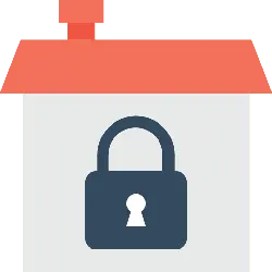 House with Lock - protection - No Background PNG
