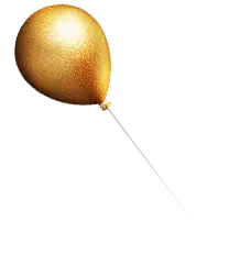 Gold Balloon - No Watermark PNG