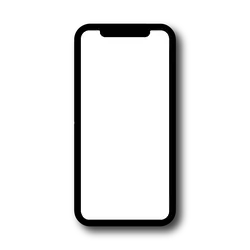 White Phone Outline - phone - High Resolution PNG