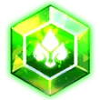 Green Hexagonal Gem - magic - No Background PNG