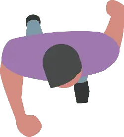Cartoon Character on the Ground - gray - High Resolution PNG