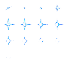 Starburst Effect - glow - blue - High Resolution PNG