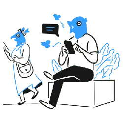Phone Communication - character - Transparent Layer PNG